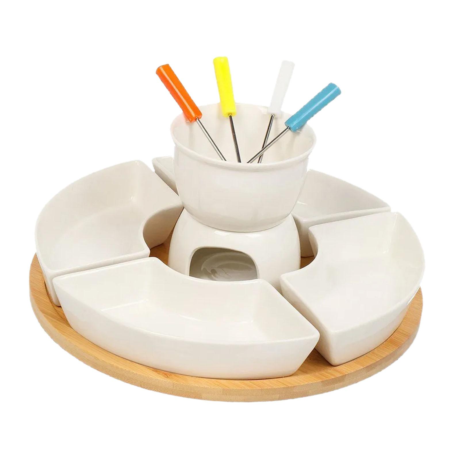 Fondue Pot Ceramic - Fondü Tenceresi Eritme Tenceresi Seti, Tereyağı