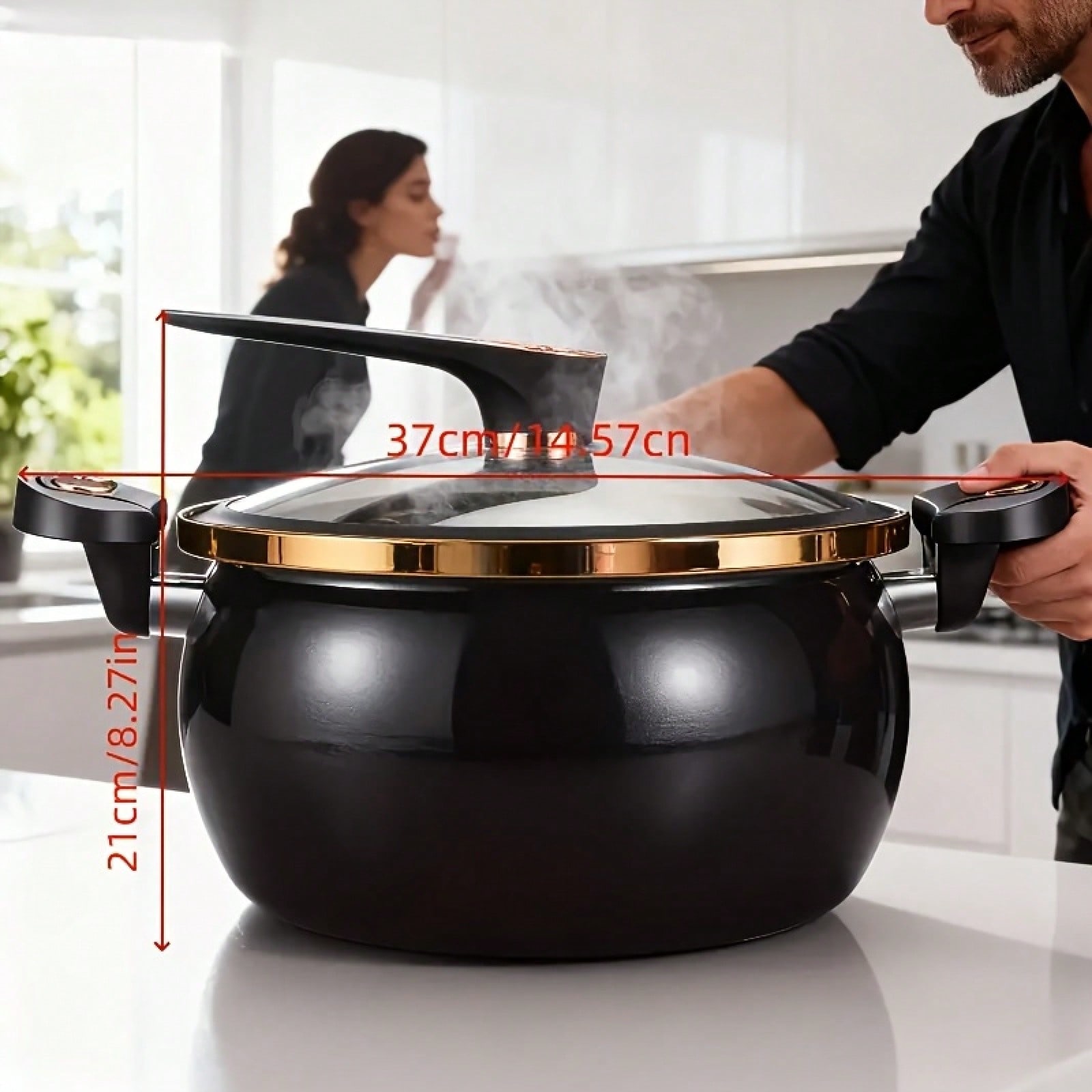 1 Adet Büyük 8.45QT Yapışmaz G - Home Cooking Fast Foods incelemesi ve fiyatı